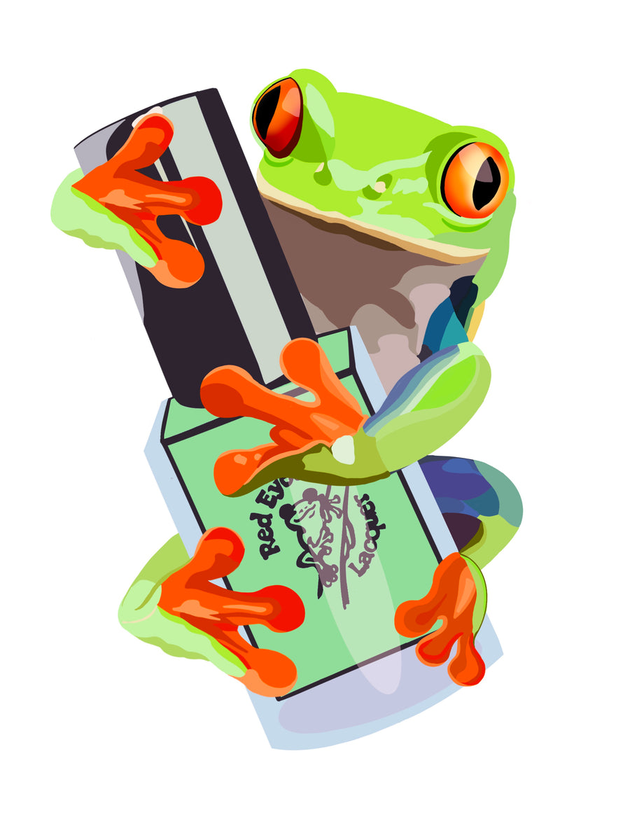 Frog Sticker – Red Eyed Lacquer